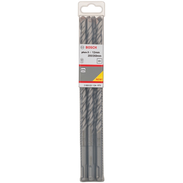 imagine Bosch - Plus-3 - Set burghie SDS-Plus, 12  mm, 10 bucati