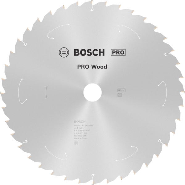 imagine Bosch - PRO Wood cordless - Panza fierastrau circular, lemn, 305x30x2.2 mm, 40 dinti