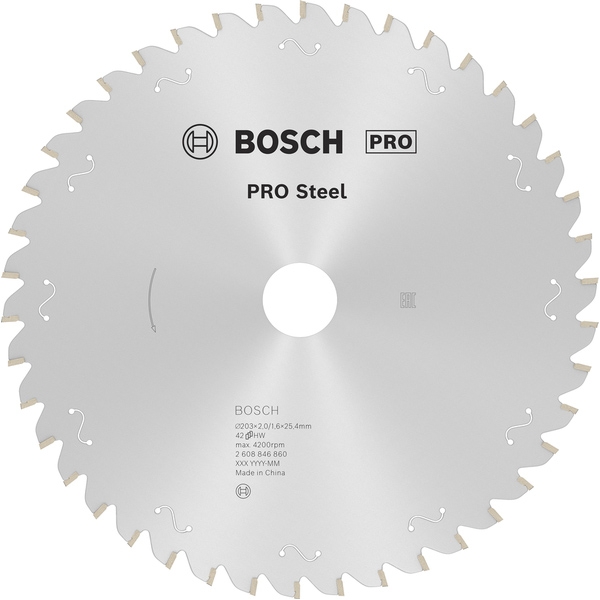 imagine Bosch - PRO Steel - Panza fierastrau circular, otel, 203x25.4x2 mm, 36 dinti