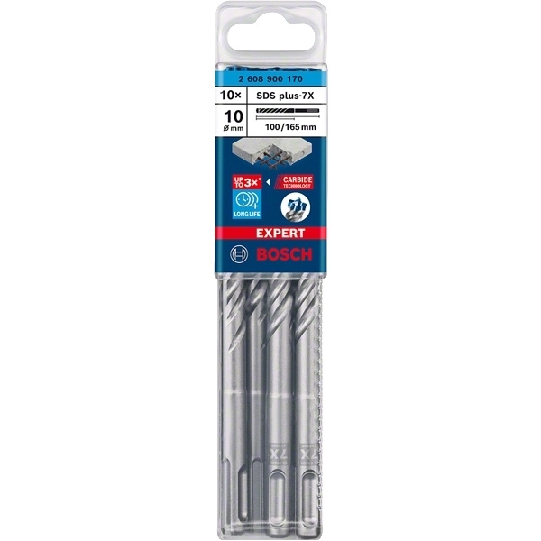 imagine Bosch - EXPERT SDS plus-7X - Set burghie SDS-Plus, 10  mm, 10 bucati, beton armat