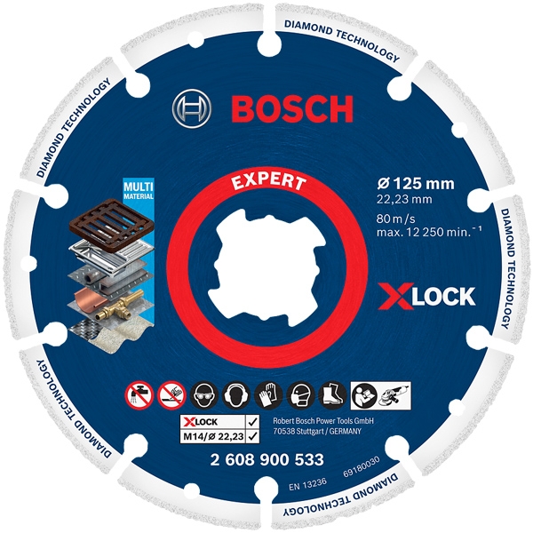 imagine Bosch - EXPERT Diamond Metal Wheel - Disc diamantat de taiere segmentat, 180x22.2x- mm, taiere uscata