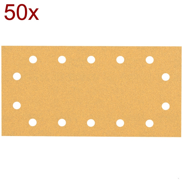 imagine Bosch - EXPERT C470 - Foaie abraziva dreptunghi, 115x230 mm, 14 gauri, granulatie 100, 50 buc