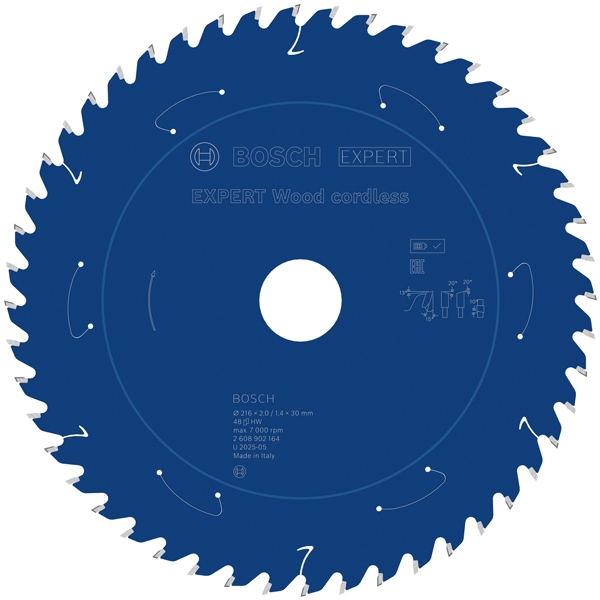imagine Bosch - EXPERT Wood cordless - Panza fierastrau circular, lemn, 216x30x2 mm, 48 dinti