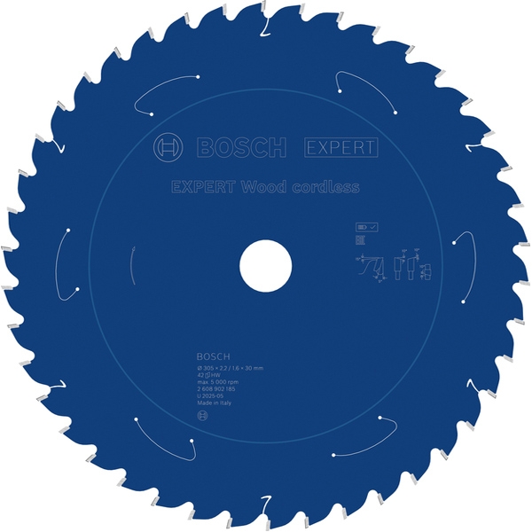imagine Bosch - EXPERT Wood cordless - Panza fierastrau circular, lemn, 305x30x2.2 mm, 42 dinti