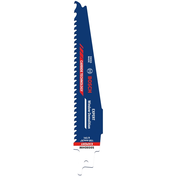 imagine Bosch - EXPERT Window Demolition S959DHM - Set panze fierastrau sabie, CT, 150 mm, 6 dinti/inch, dantura standard, 1 bucata