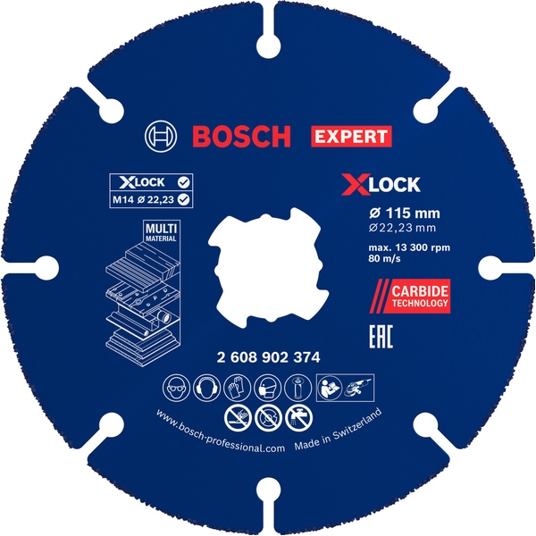 imagine Bosch - EXPERT Multi Material - Disc taiere multimaterial, X-LOCK, 115xX-LOCKx- mm, 1 buc