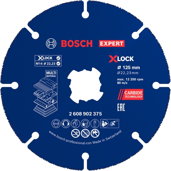 imagine Bosch - EXPERT Multi Material - Disc taiere multimaterial, X-LOCK, 125x22.2x- mm, 10 buc