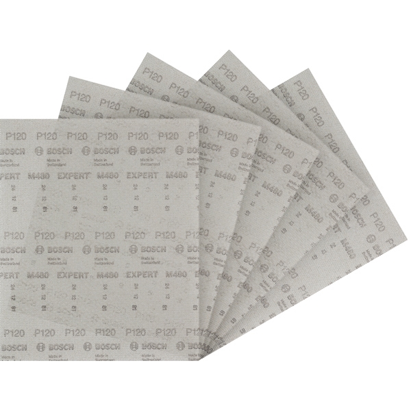 imagine Bosch - EXPERT M480 - Set plase de slefuit, 230x280, granulatie 120, 5 bucati