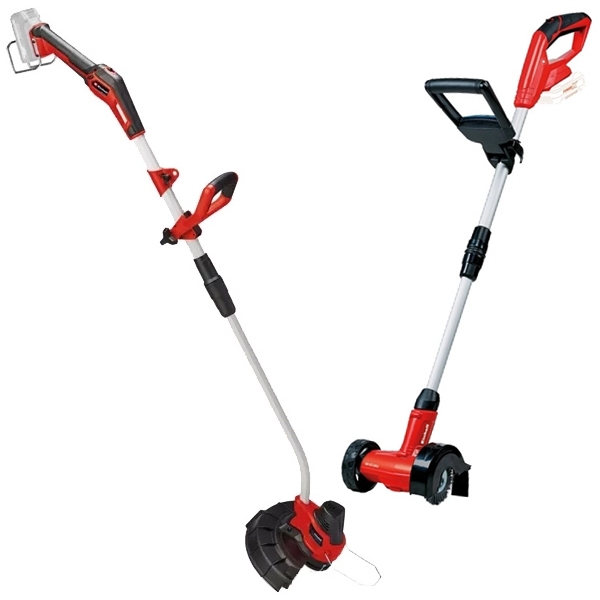imagine Einhell - GE-CT 18/33 Li E + GE-CC 18 Li PXC - Trimmer gazon, 330 mm, cap cu fir + Aparat de curatat rosturi si pavaje, 100 mm