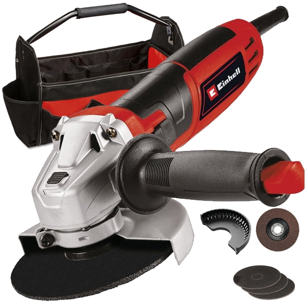 Einhell - TC-AG 125/850 Kit - Polizor unghiular cu fir, 850 W, 125 mm, accesorii
