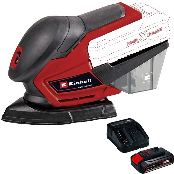 imagine Einhell - TE-OS 18/150 Li PXC + Starter Kit - Slefuitor delta + Set 1 acumulator si incarcator, Li-Ion, 18 V, 2.5 Ah