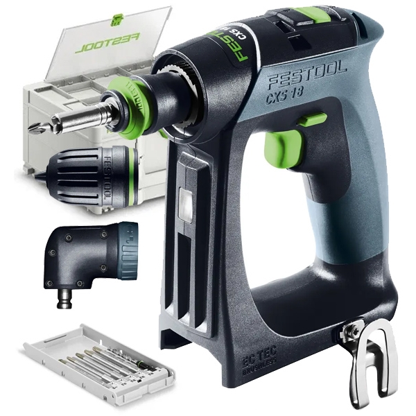imagine Festool - CXS 18-Basic-Set - Masina de gaurit si insurubat fara acumulatori si incarcator, Li-Ion, 18 V, - Ah, 40 Nm, valiza speciala, accesorii