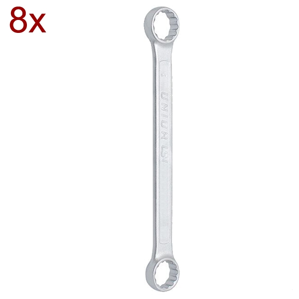 imagine Unior - 182/2ACB - Set chei inelare duble drepte, 6-22 mm, 8 bucati