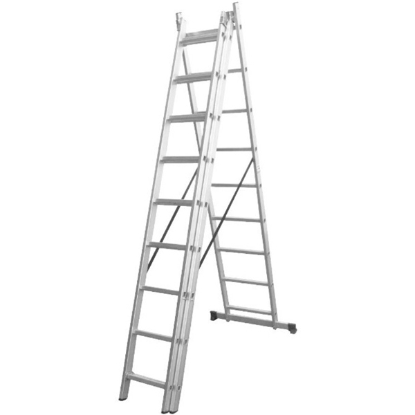 imagine Evotools - 679838 - Scara constructii universala, 6.74 m, 150  kg, 10  trepte tronson