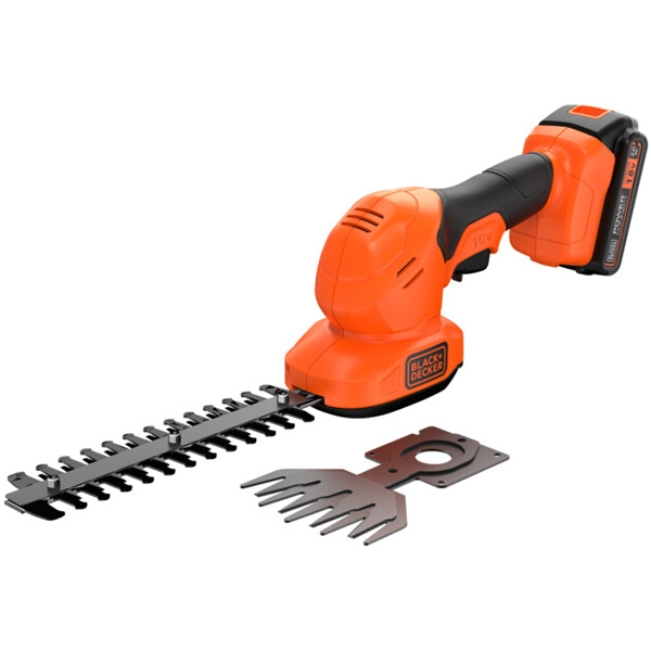 imagine Black & Decker - BCSS18D1 - Masina de tuns gard viu cu 1 acumulator, Li-Ion, 18 V, 2 Ah, 20 cm
