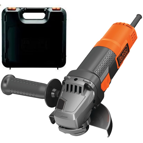 imagine Black & decker - BEG210K - Polizor unghiular cu fir, 900 W, 115 mm, pornire lina, valiza plastic