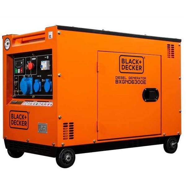 imagine Black & decker - BXGND6300E - Generator de uz general, 6 kW, Black&Decker, -, 12 CP, 12  l, pornire electrica, monofazat