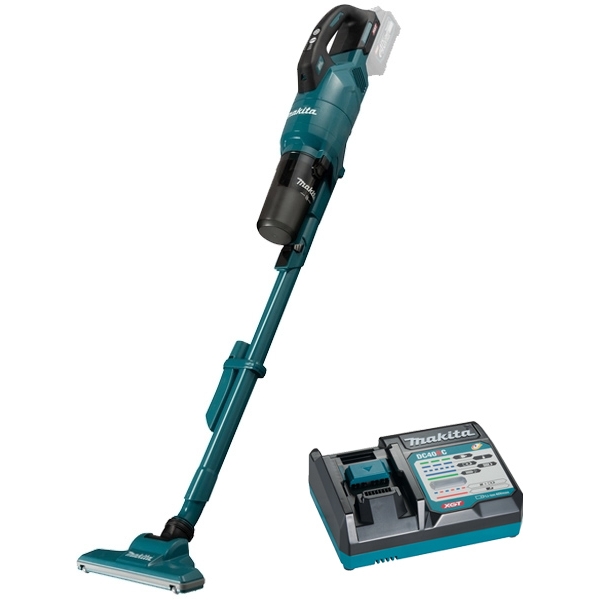 imagine Makita - CL003GZ + DC40RC XGT - Aspirator, vertical fara acumulatori si incarcator, Li-Ion, 40 V, - Ah, 200 mbar + Incarcator acumulatori