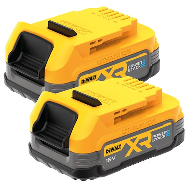 imagine DeWalt - DCBP034E2 - Set acumulatori, Li-Ion, 18 V, 1.7 Ah, indicator nivel incarcare, 2 bucati