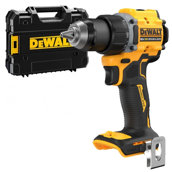 imagine DeWalt - DCD794NT - Masina de gaurit si insurubat fara acumulatori si incarcator, Li-Ion, 18 V, - Ah, 74 Nm, valiza speciala