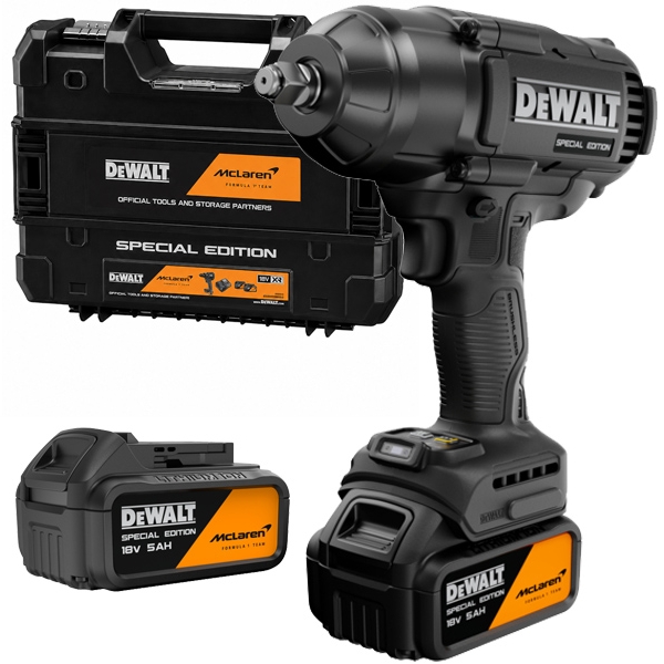imagine Dewalt - DCF99MP2T - Masina de insurubat cu impact cu 2 acumulatori, Li-Ion, 18 V, 5 Ah, patrat 1/2 inch, 1898 Nm, -, valiza speciala