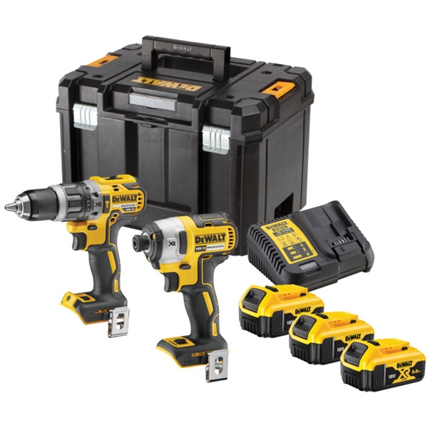DeWalt - DCD796N + DCF887N - Masina de gaurit si insurubat cu percutie, 70 Nm + Masina de insurubat cu impact, 205 Nm, M5-M14 + Set 3 acumulatori si incarcator, Li-Ion, 18 V, 5 Ah + valiza speciala DeWalt - DCD796N + DCF887N - Masina de gaurit si insurubat cu percutie, 70 Nm + Masina de insurubat cu impact, 205 Nm, M5-M14 + Set 3 acumulatori si incarcator, Li-Ion, 18 V, 5 Ah + valiza speciala