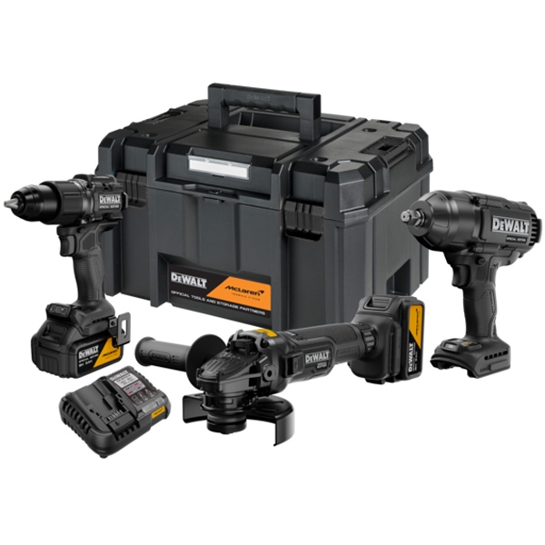 imagine Dewalt - DCD86M + DCF99M + DCG45M - Masina de gaurit si insurubat cu percutie, 90 Nm + Masina de insurubat cu impact, patrat 1/2 inch, 1898 Nm + Poliz