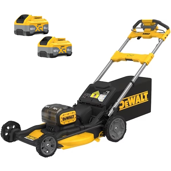 imagine Dewalt - DCMWSP156W2 - Masina de tuns iarba cu 2 acumulatori, Li-Ion, 18 V, 8 Ah, 53 cm, 67 l