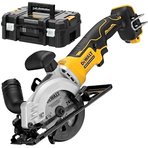 imagine Dewalt - DCS571NT - Fierastrau circular fara acumulatori si incarcator, Li-Ion, 18 V, - Ah, 115x9.5 mm, valiza speciala