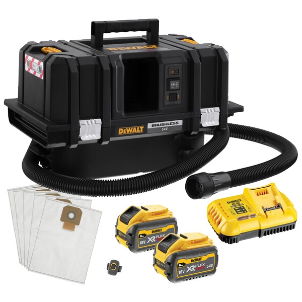 imagine Dewalt - DCV586MT2 FLEXVOLT - Aspirator , particule umed-uscate cu 2 acumulatori, Li-Ion, 54 V, 9 Ah, 88 mbar