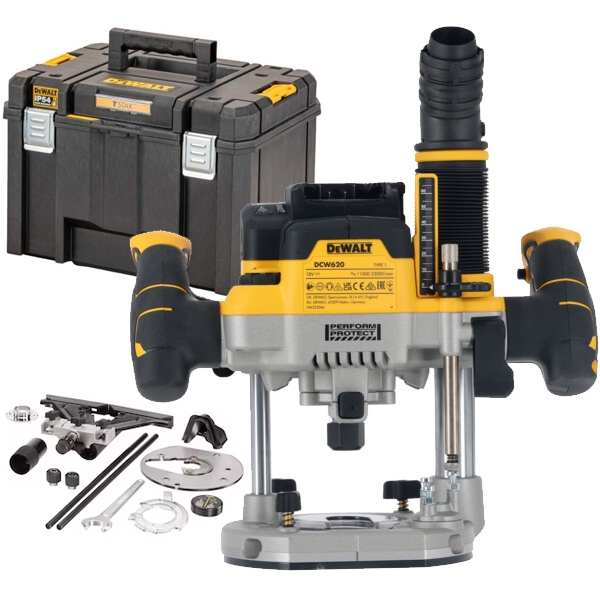 DeWalt - DCW620NT - Masina de frezat fara acumulatori si incarcator, Li-Ion, 18 V, - Ah, 8, 12 mm, valiza speciala DeWalt - DCW620NT - Masina de frezat fara acumulatori si incarcator, Li-Ion, 18 V, - Ah, 8, 12 mm, valiza speciala