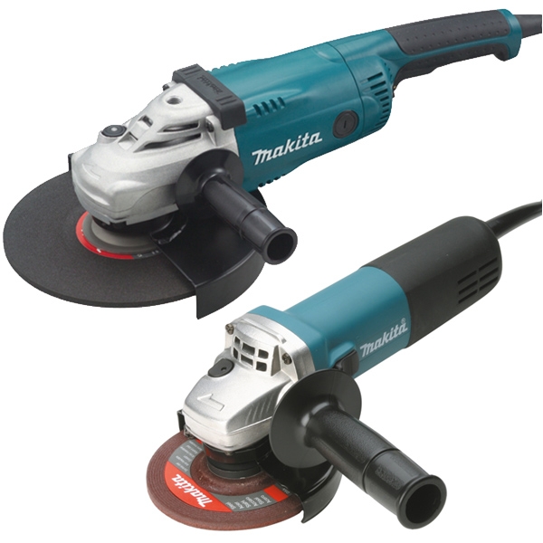 imagine Makita - GA9020 + 9558HNRG - Polizor unghiular cu fir, 2200 W, 230 mm + Polizor unghiular cu fir, 840 W, 125 mm