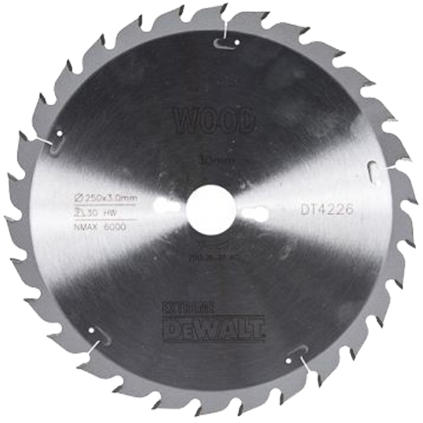 imagine Dewalt - DT4226 - Panza fierastrau circular, lemn, 250x30x3 mm, 30 dinti