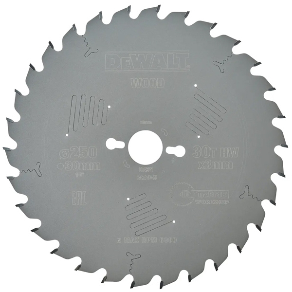 imagine Dewalt - DT4321 - Panza fierastrau circular, lemn, 250x30x3 mm, 30 dinti