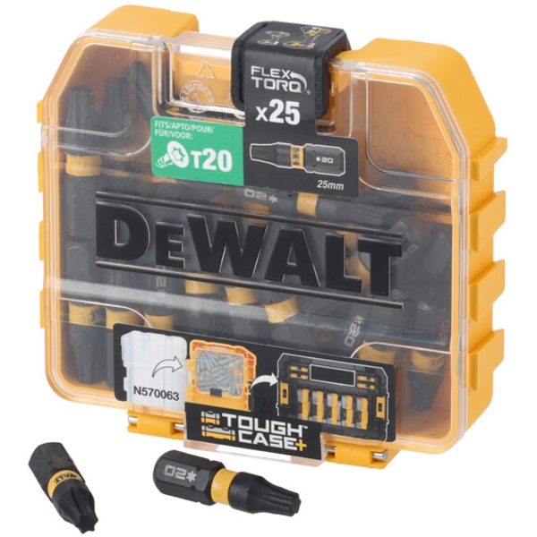 imagine Dewalt - DT70557T - Set capete de insurubare, profil T20, 25 bucati