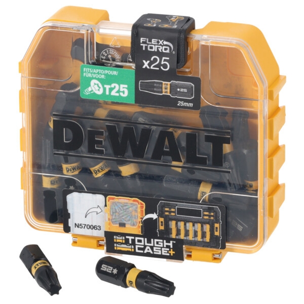 imagine Dewalt - DT70558T - Set capete de insurubare, profil T25, 25 bucati