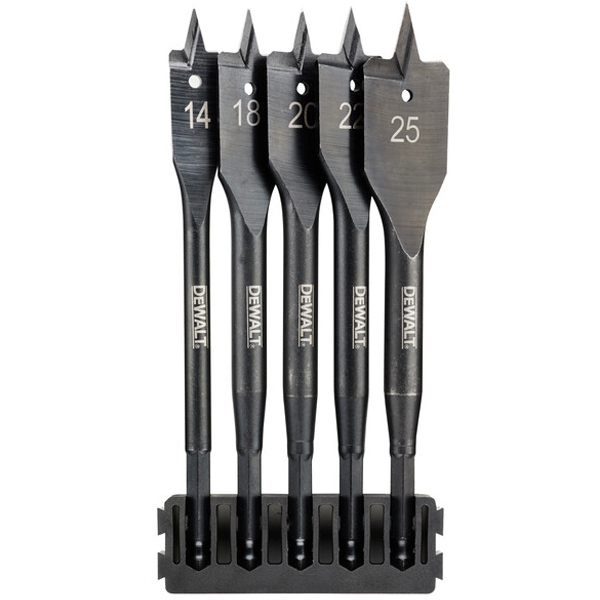 imagine Dewalt - DT70833 - Set burghie plate, 14-25  mm, tija hexagonala, 5 bucati