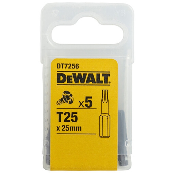 imagine DeWalt - DT7256 - Set capete de insurubare, profil T25, 5 bucati
