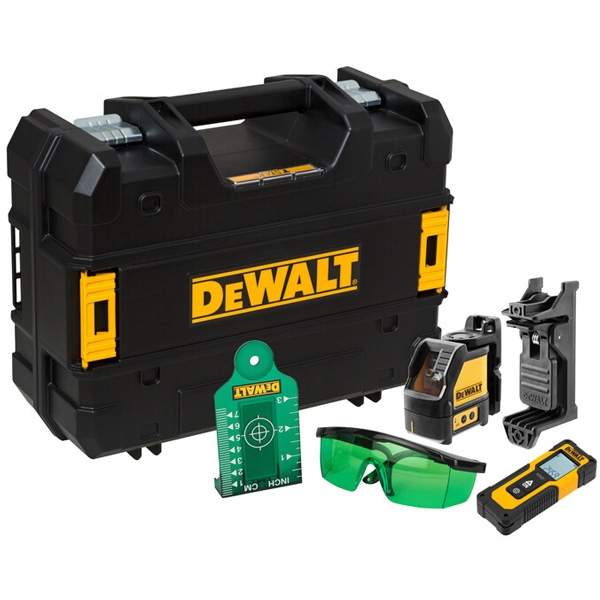 Dewalt - DW0887100-1 - Nivela laser cu linii, 20 m, +/-0.3 mm/m, 2 linii laser, fascicul verde, suport perete, valiza speciala, accesorii