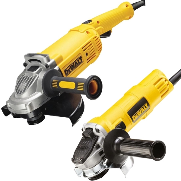 imagine DeWalt - DWE4157 + DWE492 - Polizor unghiular cu fir, 900 W, 125 mm + Polizor unghiular cu fir, 2200 W, 230 mm