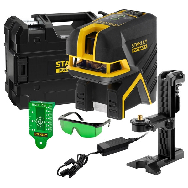 imagine Stanley - FMHT77598-1 - Nivela laser cu linii si puncte, 2 linii laser, 30 m, 5 puncte laser, 45 m, +/-0.3 mm/m, suport perete, valiza speciala