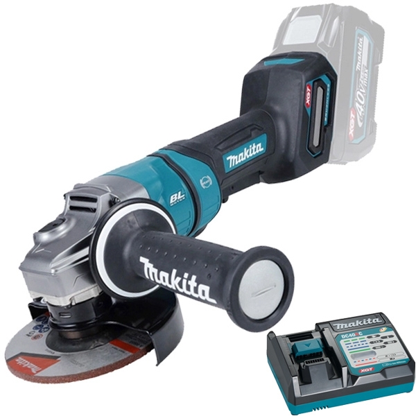 imagine Makita - GA050GZ + DC40RC XGT - Polizor unghiular fara acumulatori si incarcator, Li-Ion, 40 V, - Ah, 125 mm + Incarcator acumulatori