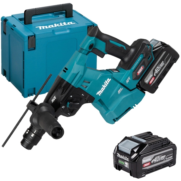 Makita - HR012GU201 - Rotopercutor SDS-Plus cu 2 acumulatori, Li-Ion, 40 V, 4 Ah, 3.3 J, mandrina interschimbabila, valiza speciala Makita - HR012GU201 - Rotopercutor SDS-Plus cu 2 acumulatori, Li-Ion, 40 V, 4 Ah, 3.3 J, mandrina interschimbabila, valiza speciala