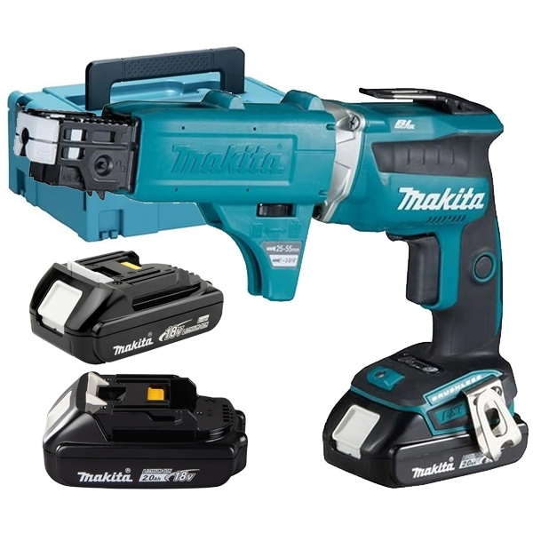 imagine Makita - DFS452AJX2 + BL1815N - Masina de insurubat cu 2 acumulatori si incarcator, Li-Ion, 18 V, 2 Ah, - Nm, valiza speciala + Acumulator, Li-Ion, 18