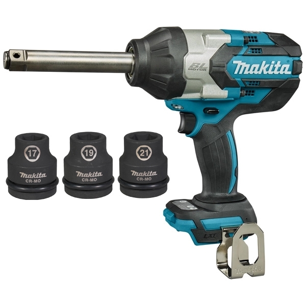 imagine Makita - DTW1005Z - Masina de insurubat cu impact fara acumulatori si incarcator, Li-Ion, 18 V, - Ah, patrat 3/4 inch, 1700 Nm, M12-M24 + 3 x cheie tu