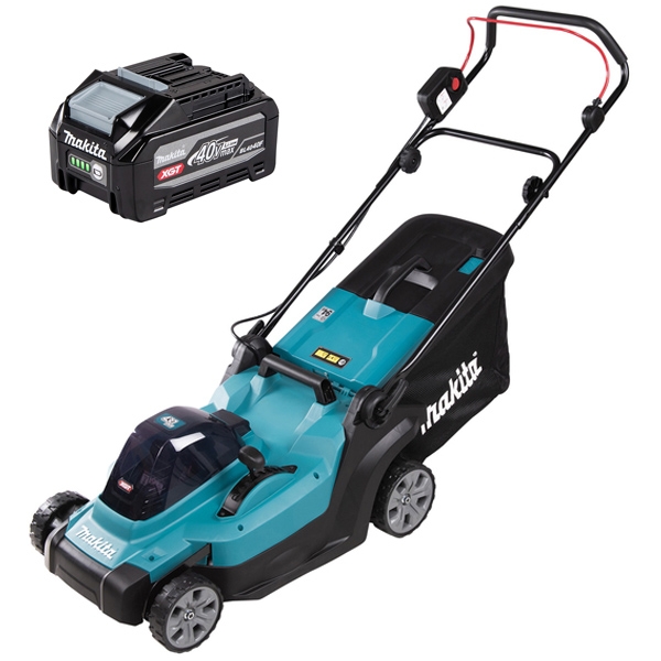 imagine Makita - LM004GU102 XGT - Masina de tuns iarba cu 1 acumulator si incarcator, Li-Ion, 40 V, 4 Ah, 43 cm, 50 l
