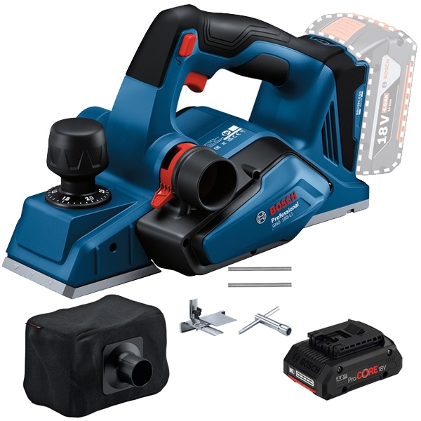 imagine Pachet Bosch - GHO 18V-26 + ProCORE - Rindea, 82 mm + Acumulator, Li-Ion, 18 V, 4 Ah
