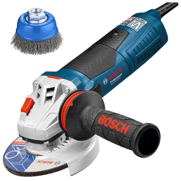 imagine Pachet Bosch - GWS 19-125 CIE + PRO Metal clean - Polizor unghiular cu fir, 1900 W, 125 mm + Perie oala, 70x0.3 mm