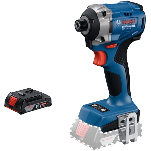 imagine Pachet Bosch - GDR 18V-215 + GBA - Masina de insurubat cu impact, 215 Nm, M6-M16 + Acumulator, Li-Ion, 18 V, 2 Ah