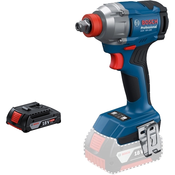 imagine Pachet Bosch - GDX 18V-285 + GBA - Masina de insurubat cu impact, patrat 1/2 inch si hexagon interior 1/4 inch, 285 Nm, M8-M18 + Acumulator, Li-Ion, 1
